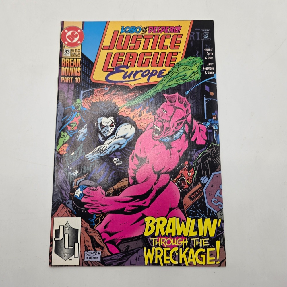 DC Comics Justice League Europe 33 Lobo vs Despero Breakdowns 10 Copper Age 1991